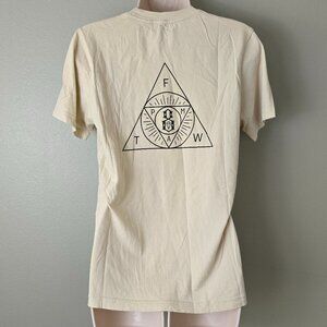 Rebel Eight Yellow Triangle Graphic Skater Tee